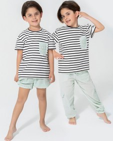 Resim for you kids Organik 3'lü Cepçapanakışlı Mintyeşil Pijama Takımı 