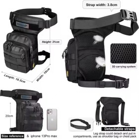 Resim Rhinowalk Motosiklet Bacak Çantası 