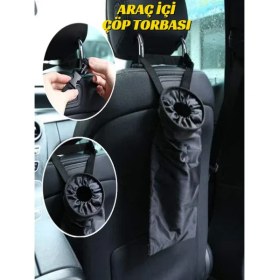 Resim Ankaflex 1 Adet Araç Atıktorbası Arka Koltuk Saklama Kabı Sızdırmaz Çöp Kovası 