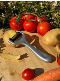 Resim Solingen Pırıltılı Gri/gümüş Sapan Soyacak Paslanmaz Alman Çeliği, Ergonomik Sap, Yüksek Keskinlik-255 Gri 