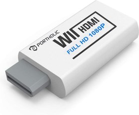 Resim PORTHOLIC Wii Adaptör Hdmi, Adaptör Wii - HDMI, Wii HDMI Dönüştürücü, 1080P/720P Giriş, Video ve Ses Çıkışı, 3,5 mm + Tüm Ekran Modları için HDMI Kablosu 