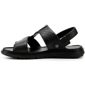 Resim Gönderi(R) Gönderi R Siyah Hakiki Deri Comfort Sandalet Siyah 