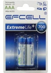 Resim Efcell Hr-700 AAA Şarjlı Pil Ince Kalem (2 Adet) 