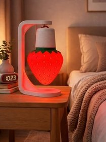 Resim Çilek Abajur - (Özel Tasarım) - Gece Lambası - Dekoratif Aydınlatma 