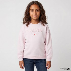 Resim Calvin Klein Multi Color Çocuk Pembe Sweatshirt 