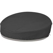 Resim Yuvarlak Bahçe Yatak Örtüsü Yuvarlak Kanepe Yatak Koruyucu Örtü Rüzgar Geçirmez Uv Dayanıklı 210d Oxford Kumaş Branda Bahçe Mobilyaları İçin, Siyah 190x89cm F74 Diğer 