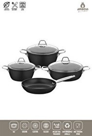 Resim Amboss Dark 7 Parça Tencere Seti DAR-1851 