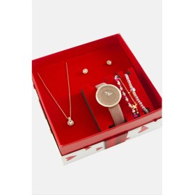 Resim Kayışlı Bayan Kol Saati ve Takı Seti Kombini 