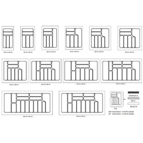 Resim Starax Çekmece İçi Kaşıklık Beyaz En 74 CM Derinlik 49 CM 