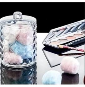 Resim Skygo 2'li Silindir Pamuk Organizer - Serisi - Şık ve Pratik Pamuk Saklama Çözümü 