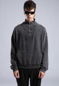 Resim Yıkamalı Sweatshirt 