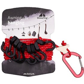 Resim Vkemall Kamp Malzemesi 4.30m Yıldızlı Nilon/polyester Çamaşır Teli - Fiks Kanca Ve Ayarlanabilir Uzunluk İle Güvenli Outdoor Kurutma Kırmızı 