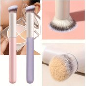Resim Kadınlar için uygun fiber kapatıcı makyaj fırçaları, kusurları kaplamak için makyaj araçları, siyah nokta fırçaları, pembe naylon kürk kontür fırçaları, göz farı fırçaları, seyahat için uygun, rahat taşınabilir makyaj araçları, çok fonksiyonlu makyaj fırçaları 