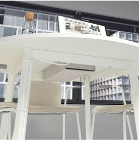 Resim Toplantı Masası İskeleti, Beyaz, 76x76x73 Cm Beyaz 