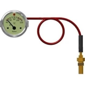 Resim Ölmez Oto Yedek Parça Hararet Saati 52Mm 5 Mt. Mekanik Isı Gösterge 