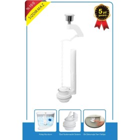 Resim Gama Pratik Tek Basmalı Plastik Rezervuar İç Takımı Klozet Gider Seti 
