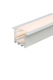 Resim Ledarmy LED Kanal Profil Alüminyum Sıva Altı Kasa 1 Metre 2185 SA 40x48mm Opak Pleksi Yan Kapak ve Yay Dahil 