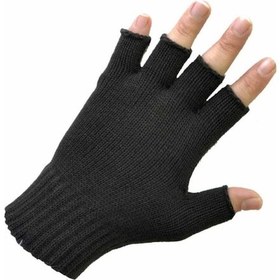 Resim Şirin Kesik Parmak Eldiven, Yarım Parmak Eldiven Siyah Lm Siyah 