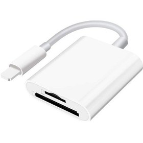 Resim Gajeena iPhone Uyumlu, Uyumlu, Ve İpad İçin Çift Yuvalı Sd Kart Okuyucu - Taşınabilir Mikro Sd Adaptörü 