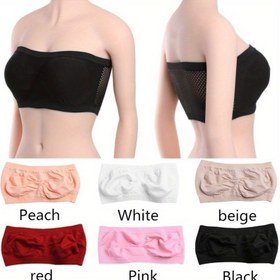 Resim 5 Seçenekten 1 Adet Yazlık Mesh Nefes Alabilir Çok Yönlü Straplez Dikişsiz Sarma, Anti Parlama Göğüs, Straplez Bandeau Sütyenler, Rahat ve Yumuşak Esnek Günlük Sütyen, Kadın İç Çamaşırı ve İç Giyim 