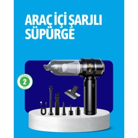 Resim Hepa Filtreli Sessiz Çalışan Kablosuz Şarjlı Mini Süpürge 