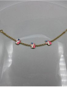 Resim Else Silver 925 Ayar Gümüş Mineli Tek Boynuzlu At Çocuk Bilekliği 