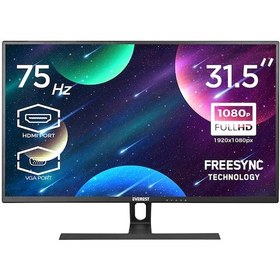 Resim Everest M-835 31.5'' 5 MS 75 Hz Adaptive Sync Full HD IPS LED Monitör Siyah 