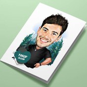 Resim Egzotik Erkek Karikatürlü Tebrik Kartı 