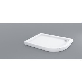 Resim Shower 80X90 Oval Asimetrik Monoblok Duş Teknesi 