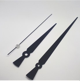 Resim Duvar Saat Mekanizması Için Uzun Akrep Yelkovan Seti - Siyah 