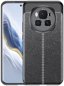 Resim Honor Magic 6 Pro Kılıf Deri Görünümlü Slim Silikon ile uyumlu 