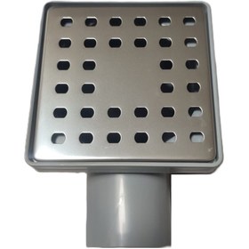 Resim GRTES 10x10 Ø50 Yandan Çıkışlı Paslanmaz Izgaralı Yer Süzgeci (Sifonu) Koku Önleyicili 