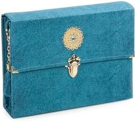 Resim İhvan Online 30 Cüz Nubuk Kaplama Özel Taşıma Çantalı Rahle Boy Arapça Kuranı Kerim Mavi 