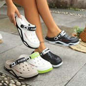 Resim Unisex Moda Terlikler, Bahar/Yaz Rahat Açık Burunlu Kaydırmalar, EVA Malzeme, Yumuşak Taban, Nefes Alabilen Dış Mekan Plaj Spor Sandaletleri 
