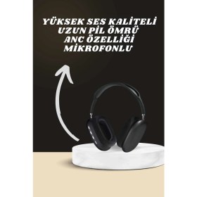 Resim Marsilyan Kulak Üstü Kulaklık Pro9 ve Yeni Nesil Akıllı Saat Android ve Ios Uyumlu Anc Özelliği 