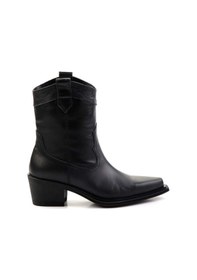 Resim Siyah Hakiki Deri Kadın Bot & Bootie K02274325003 Siyah 