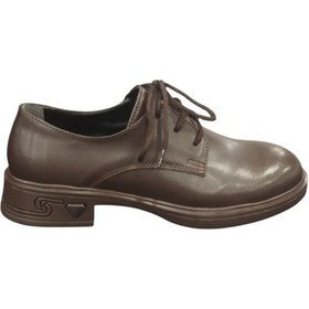 Resim Ventes 555004z Yumuşak İç Pedli Bağcıklı Kadın Günlük Oxford Ayakkabı Kahve 