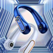 Resim 1 Adet Taşınabilir USB Boyun Fanı - Giyilebilir, Şarj Edilebilir, 360° Esnek Soğutma, Sessiz Çalışma, Güçlü Hava Akışı - Açık Havada Kullanım İçin Uygun 
