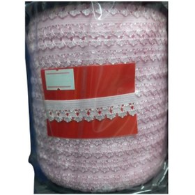 Resim Çamaşır Lastiği Dantelli 1 cm 1 Metre Açık Pembe 
