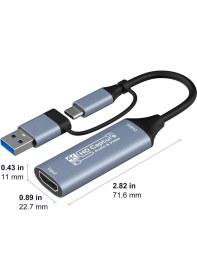 Resim Venus 4K 30Hz HDMI Video Capture Card USB 3.0 ve Type-C Görüntü Yakalama Kartı 