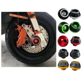 Resim 1 Çift Motosiklet Cnc Modifikasyon Aksesuarları Düşmeye Dayanıklı Alüminyum Alaşımlı Çatal Kupası Yeşil Yeşil 