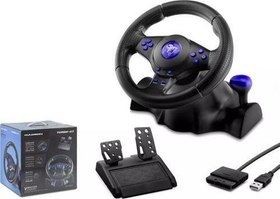 Resim VW9803 OYUNCU DİREKSİYON SETİ 180° 3IN1 PS3/PS2/PC SİYAH 