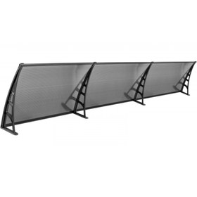 Resim SUNDURMAGROSS LOTUS Kapı Pencere Üstü Pratik Sundurma 70X360 - Siyah 