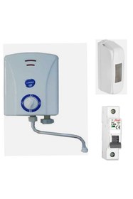 Resim tanıdıkelektrikçi Aydın Derya Mutfak Şofbeni 5500W Şofben + Sıgorta Ve Kutusu Dahil Paket 