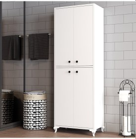 Resim Moxen Mobilya Beyaz Çok Amaçlı Dolap Bd1001Byz 