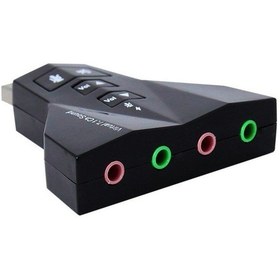 Resim AoGo Harici USB 2.0 Çift Sanal 7.1 3D Ses Kartı 