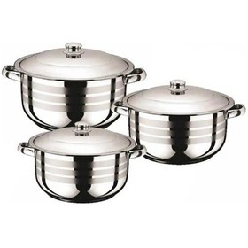 Resim Royal Middle Çelik Tencere Seti 20 + 22 + 24 Cm Çelik 