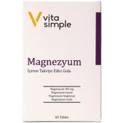 Resim Vita simple magnezyum i̇çeren takviye edici gıda 60 tablet 