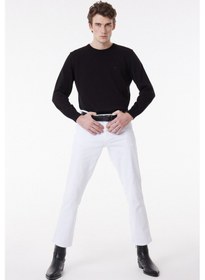 Resim Wrangler Texas Slim Fit Dar Kesim Normal Bel Dar Paça Esnek Beyaz Erkek Pantolon W12S004100 Beyaz 