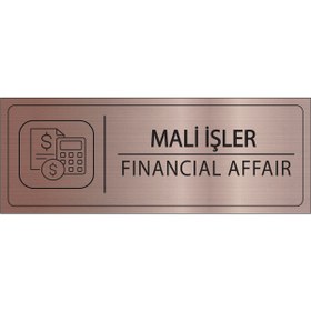 Resim Mayeka Mali İşler İsimlik Bronz Metal Kapı İsimliği Levhası Yönlendirme Tabelası 